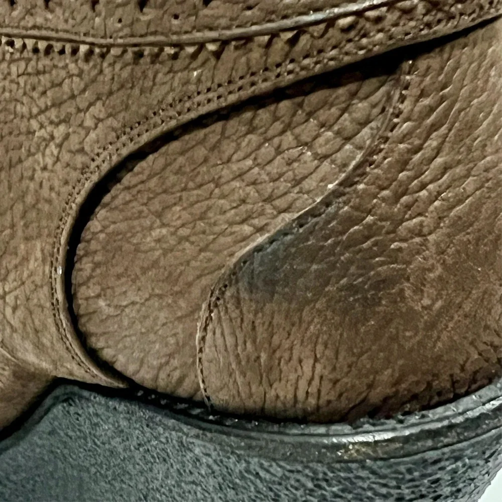 Burberry Prorsum Brown Leather Platform Wedge Booties Women's Size EU 37.5 US 7 - Picture 7 of 14